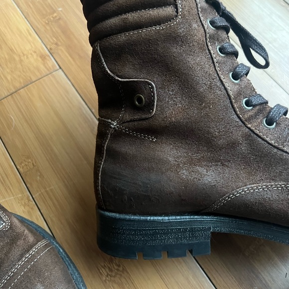 täōs genuine leather/suede combat boots - Picture 7 of 11